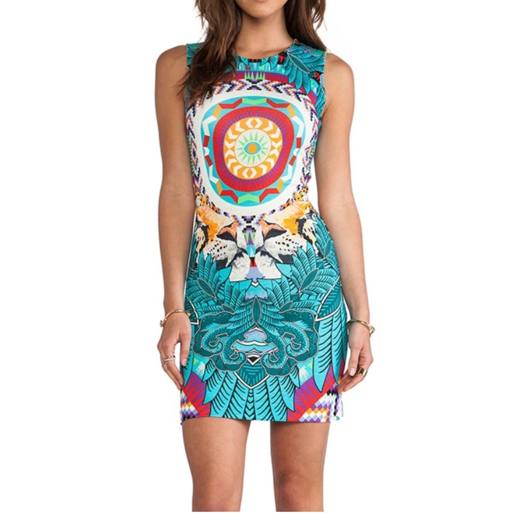 Mara Hoffman Fitted Mini Dress Jungle Trip Medium